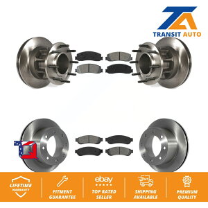 brake disc rotor 11-12tH[hF-250X[p[f[eBRWDp̃tgAu[L[^[Z~^bNpbhLbg Front Rear Brake Rotor Semi-Metallic Pad Kit For 11-12 Ford F-250 Super Duty RWD