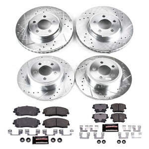 brake disc rotor NCX[300_bW[d̃p[XgbvAu[Lpbhƃ[^[LbgDAC For Chrysler 300 Dodge Charger PowerStop Rear Brake Pads and Rotors Kit DAC