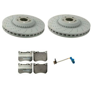 brake disc rotor MB A217 C217 W222p̖{̃tgu[LLbg370mmfBXN[^[pbhƃZT[ Genuine Front Brake Kit 370mm Disc Rotors Pads & Sensor For MB A217 C217 W222