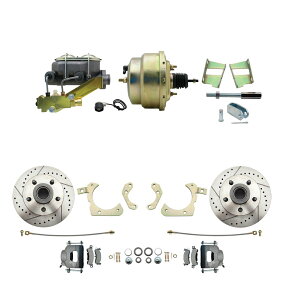 brake disc rotor GM 1959-64�C���p���p���[�u���[�L�f�B�X�N�u���[�L�ϊ��L�b�g�A�@�큕�X���b�g GM 1959-64 IMPALA Power Brake Disc Brake Conversion Kit, Drilled & Slotted�y���s�A���i�z