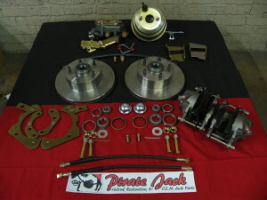 brake disc rotor 1955-1958xGAp[fBXNu[LϊLbgW[^[8fAu[X^[ 1955-1958 Bel Air Power Disc Brake Conversion Kit Standard Rotors 8 Dual Booster