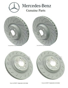 brake disc rotor �����Z�f�XR230 SL55 SL65 AMG�t�����g����у��A�f�B�X�N�u���[�L���[�^�[�̃Z�b�g�{�� For Mercedes R230 SL55 SL65 AMG Set of Front & Rear Disc Brake Rotors Genuine�y���s�A���i�z