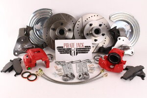 brake disc rotor 1962-1972 B��E�{�f�B�`�������W���[/�[�d��f�B�X�N�u���[�L�L�b�g���b�h�p�E�_�[�R�[�e�B���O�L�����p�[ 1962-1972 B&E Body Challenger/ Charger Disc Brake Kit Red Powder Coated Calipers�y���s�A��
