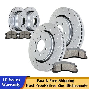 brake disc rotor �t�H�[�hF-150�p�̃t�����g���A�u���[�L�ƃ��[�^�[�u���[�L�Z���~�b�N�p�b�h6���O�f�B�X�N�L�b�g Front Rear Brakes and Rotors Brake Ceramic Pads for Ford F-150 6 Lug Discs Kits�y���s�A���i�z