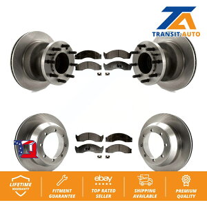 brake disc rotor �t�H�[�hE-450�G�R�m�����X�[�p�[�f���[�e�B�p�̃t�����g���A�u���[�L���[�^�[�Z�~���^���p�b�h�L�b�g Front Rear Brake Rotor Semi-Metallic Pad Kit For Ford E-450 Econoline Super Duty�y���s�A���i