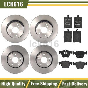 brake disc rotor 2000�N����2003�N�̃����Z�f�X�x���cCLK320�̂��߂̃u�����{�u���[�L�p�b�h�ƃ��[�^�[�t�����g���A Brembo brake pads and rotors Front Rear For 2000-2003 Mercedes-Benz CLK320�y���s�A���i�z