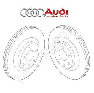 brake disc rotor tgxgtfBXNu[L[^[̃yAZbg375mmAEfBQ7 17-18p{ For Pair Set of Front Vented Disc Brake Rotors 375mm Genuine For Audi Q7 17-18