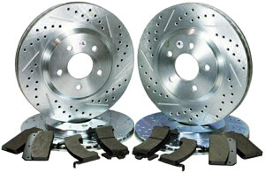 brake disc rotor [dR/Tv~AAbvO[hptH[}Xu[LLbgXbghhz[NXpbh Charger R/T Premium Upgrade Performance Brake Kit Slotted Drilled Hawks Pads