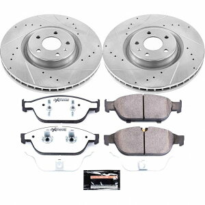 brake disc rotor �A�E�f�BA6 2017 2018�t�����gZ26�X�g���[�g�E�H���A�[�p�̃p���[�X�g�b�v�u���[�L�L�b�g Power Stop Brake Kit For Audi A6 2017 2018 Front Z26 Street Warrior