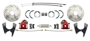 brake disc rotor 1955-68 GMtTCỸptH[}XAfBXNu[Lϊw/ԂPCLp[ 1955-68 GM Fullsize Performance Rear Disc Brake Conversion w/ Red PC Calipers