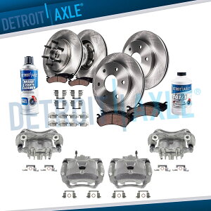 brake disc rotor 2WDtgAfBXN[^[ +u[LLp[pbh2005-2008 F-150}[NLT 2WD Front & Rear Disc Rotor + Brake Caliper Bake Pad for 2005-2008 F-150 Mark LT