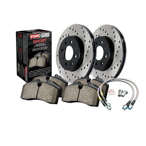 brake disc rotor STOPTECH 979.44030F�X�|�[�c�f�B�X�N�u���[�L�L�b�gw/�N���X�h�������[�^�[��GS300 IS250�ɓK�����܂� StopTech 979.44030F Sport Disc Brake Kit w/Cross-Drilled Rotors Fits GS300 IS250�y���s�A���i�z