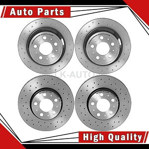 brake disc rotor {{S60 S80 V70 XC70p̃fBXNu[L[^[̃u{tgA4 Brembo Front Rear 4 Of Disc Brake Rotors For Volvo S60 S80 V70 XC70