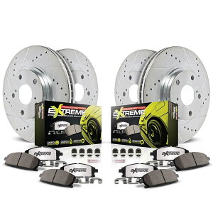 brake disc rotor K2795-26 PowerStop 4-Wheel�Z�b�g�u���[�L�f�B�X�N�ƃp�b�h�L�b�g�̃t�����g�����A�A�E�f�B�p K2795-26 Powerstop 4-Wheel Set Brake Disc and Pad Kits Front & Rear for Audi�y���s�A���i�z