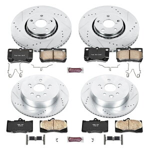 brake disc rotor �p���[�X�g�b�v1-11���N�T�XIS350�p��Z23�G�{�����[�V�����X�|�[�c�u���[�L�L�b�g���N���b�N���� Power Stop 1-Click Z23 Evolution Sport Brake Kit for 11 Lexus IS350�y���s�A���i�z