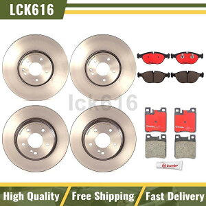 brake disc rotor 2000�N����2002�N�̃����Z�f�X�x���cE430�̂��߂̃u�����{�u���[�L���[�^�[�ƃZ���~�b�N�p�b�h�t�����g���A Brembo Brake Rotors & Ceramic Pad Front Rear For 2000-2002 Mercedes-Benz E430�y���s�A��