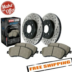 brake disc rotor STOPTECH 938.40065Xg[gh/Xbgtgu[LLbg13-17z_AR[h StopTech 938.40065 Street Drilled/Slotted Front Brake Kit for 13-17 Honda Accord