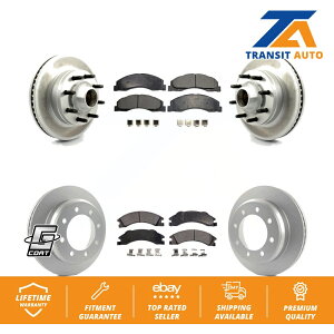 brake disc rotor �t�H�[�hE-350�X�[�p�[�f���[�e�BE-250�p�̃t�����g���A�R�[�g�f�B�X�N�u���[�L���[�^�[�Z���~�b�N�p�b�h�L�b�g Front Rear Coat Disc Brake Rotor Ceramic Pad Kit For Ford E-350 Super Duty E-250�y��