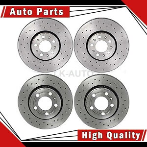 brake disc rotor tHNX[QStWFb^p̃fBXNu[L[^[̃u{tgA4 Brembo Front Rear 4 Of Disc Brake Rotors For Volkswagen Golf Jetta