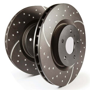 brake disc rotor EBCu[LGD7597 -GDX|[ĉڂ݂ƃXbgtxg1s[Xtg[^[ EBC Brakes GD7597 - GD Sport Dimpled And Slotted Vented 1-Piece Front Rotors