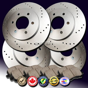 brake disc rotor Z0336 Fit 2005 2006 Ford Expedition Cross Drilled Brake Rotors�Z���~�b�N�p�b�hF+R Z0336 FIT 2005 2006 Ford Expedition Cross Drilled Brake Rotors Ceramic Pads F+R�y���s�A���i�z