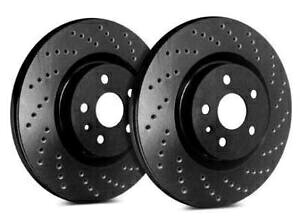 brake disc rotor SPPubN_uhƃXbgttg310mmu[L[^[2014-20AEfBS3 SPP Black Double Drilled & Slotted Front 310mm Brake Rotors for 2014-20 Audi S3