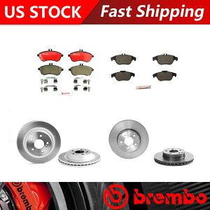 brake disc rotor 2013 2014 C250tgALbgu[L[^[ƃZ~bNu[Lpbh-Brembo OE Fits 2013 2014 C250 Front Rear Kit Brake Rotors & Ceramic Brake Pads - Brembo OE
