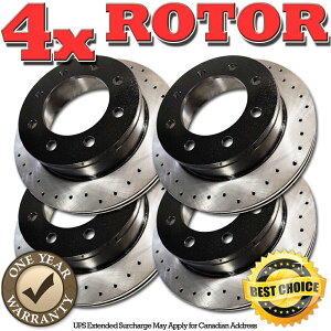 brake disc rotor RH0014tg+AubNhu[L[^[2000 2001 2002 Ford Excursion 4WD RH0014 FRONT+REAR BLACK Drill Brake Rotors FOR 2000 2001 2002 Ford Excursion 4WD