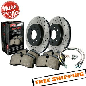 brake disc rotor STOPTECH 978.33038R 11-18�t�H���N�X���[�Q���W�F�b�^�p�̃h�������X���b�g���A�u���[�L�L�b�g StopTech 978.33038R Drilled & Slotted Rear Brake Kit for 11-18 Volkswagen Jetta�y���s�A���i�z