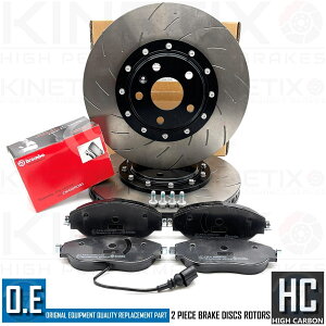 brake disc rotor VW Arteon 2.0 Bi-TDI SCR 240�t�����g2�s�[�X�u���[�L�f�B�X�N�u�����{�p�b�h340mm FOR VW ARTEON 2.0 Bi-TDI SCR 240 FRONT 2 PIECE BRAKE DISCS BREMBO PADS 340mm�y���s�A���i�z