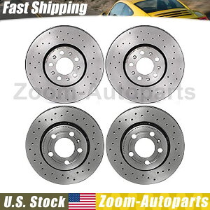 brake disc rotor u{tgAhhbg[^[Zbg4tBbg2002-2003tHNX[QSt Brembo Front Rear Drilled Slotted Rotors Set of 4 Fits 2002-2003 Volkswagen Golf