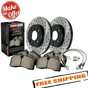 brake disc rotor STOPTECH 978.34051RX|[chhXbgtAu[LLbg07-08~jN[p[ StopTech 978.34051R Sport Drilled & Slotted Rear Brake Kit for 07-08 Mini Cooper