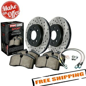 brake disc rotor STOPTECH 978.34023R 09-15~jN[p[p̃X|[chXbgAu[LLbg StopTech 978.34023R Sport Drilled & Slotted Rear Brake Kit for 09-15 Mini Cooper