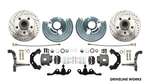 brake disc rotor MOPAR DART DUSTER CUDA 4.5 "{fBMBMtghXbgfBXNu[LLbg Mopar Dart Duster Cuda 4.5" A Body MBM Front Drilled & Slotted Disc Brake Kit