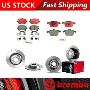 brake disc rotor 2009AEfBA6tgALbgu[L[^[ƃZ~bNu[Lpbh-Brembo OE Fits 2009 Audi A6 Front Rear Kit Brake Rotors & Ceramic Brake Pads - Brembo OE