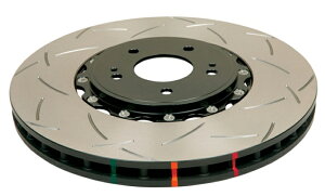 brake disc rotor 08+ EVO X�t�����g�X���b�g5000�V���[�Y2�s�[�X���[�^�[�A�Z���u���ƌ݊����̂���DBA DBA Compatible with 08+ EVO X Front Slotted 5000 Series 2 Piece Rotor Assembled�y���s�A���i�z