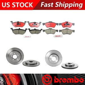 brake disc rotor tBbg2007}[L[}i[tgALbgu[L[^[ƃZ~bNu[Lpbh Fits 2007 Mercury Mariner Front Rear Kit Brake Rotors & Ceramic Brake Pads