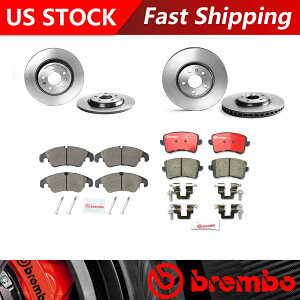 brake disc rotor 2010-2011 Audi A5tgALbgu[L[^[ƃZ~bNu[Lpbh-Brembo Fits 2010-2011 Audi A5 Front Rear Kit Brake Rotors & Ceramic Brake Pads - Brembo
