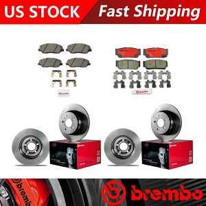 brake disc rotor tBbg2007q_CGgtgALbgu[L[^[Z~bNu[Lpbh Fits 2007 Hyundai Entourage Front Rear Kit Brake Rotors Ceramic Brake Pads