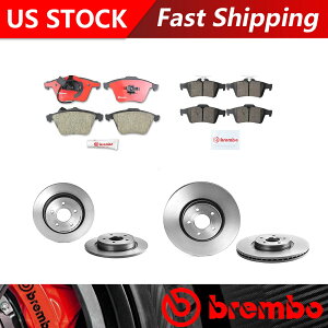 brake disc rotor 2006-2009{{C70tgALbgu[L[^[ƃZ~bNu[Lpbhu{ Fits 2006-2009 Volvo C70 Front Rear Kit Brake Rotors & Ceramic Brake Pads Brembo