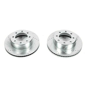 brake disc rotor �p���[�X�g�b�v09-10�t�B�b�g�_�b�WRAM 2500�t�����g�G�{�����[�V�����h�������X���b�g���[�^�[ - Power Stop 09-10 fits Dodge Ram 2500 Front Evolution Drilled & Slotted Rotors -�y���s�A���i�z