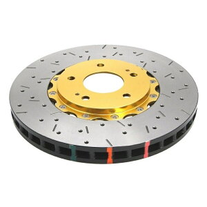 brake disc rotor 08+ EVO x�t�����g�h�����ƃX���b�g5000�V���[�Y2�s�[�X�ƌ݊����̂���DBA DBA Compatible with 08+ EVO X Front Drilled & Slotted 5000 Series 2 Piece�y���s�A���i�z