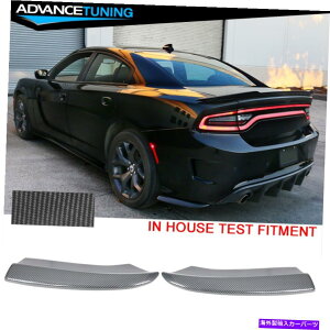 CO GAp[c tBbg15-22_bW[d탊Aop[bvTChGvXpbgoXyA-CF??L Fits 15-22 Dodge Charger Rear Bumper Lip Side Apron Spat Valance Pair - CFL