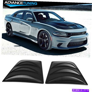 CO GAp[c tBbg11-22_bW`[W[V3X^CXN[vTCh[o[Jo[}bgubNpp Fits 11-22 Dodge Charger V3 Style Window Scoop Side Louver Cover Matte Black PP