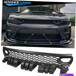 CO GAp[c tBbg15-22_bW`[W[SRTXLbgpbNfCgitgAbp[bVOw/x[ Fits 15-22 Dodge Charger SRT Scat Pack Daytona Front Upper Mesh Grille W/ Bezels
