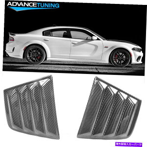 CO GAp[c tBbg11-22_bW`[W[V2X^CJ[{t@Co[vgTChEBhEXN[v[o[PP Fits 11-22 Dodge Charger V2 Style Carbon Fiber Print Side Window Scoop Louver P