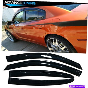 CO GAp[c tBbg11-22_bW[dANTChEBhEoCU[TCK[hVF[h4pcs Fits 11-22 Dodge Charger Acrylic Side Window Visors Sun Rain Guard Shade 4PCS