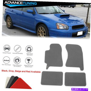 CO GAp[c tBbg02-07XoCvbTWRX STItA}bgtgAiCO[J[ybg4PC Fits 02-07 Subaru Impreza WRX STI Floor Mats Front & Rear Nylon Grey Carpet 4PC