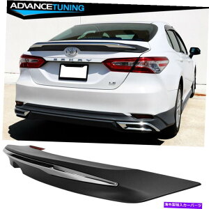 CO GAp[c tBbg18-22g^JMDX^CgNX|C[tNg Fits 18-22 Toyota Camry LE MD Style Trunk Spoiler w/ Chrome Trim