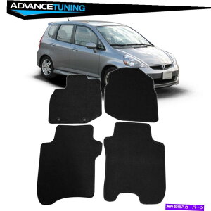 CO GAp[c tBbg06-12z_tBbg4DRubNiCtgAJ[tA}bg4PCS Fits 06-12 Honda Fit 4Dr Black Nylon Front & Rear Car Floor Mats 4Pcs